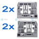 YOU.S Original Fensterheber Gleitstücke SET Hinten L + R für VW Caddy III / Touran (4-Teilig)