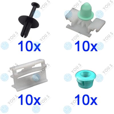 10er SET YOU.S Original Befestigung Clips Spreiznieten...