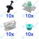 10er SET YOU.S Original Befestigung Clips Spreiznieten kompatibel mit BMW 3er (E36)