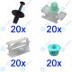 20er SET YOU.S Original Befestigung Clips Spreiznieten kompatibel mit BMW 3er (E36)