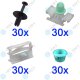 30er SET YOU.S Original Befestigung Clips Spreiznieten kompatibel mit BMW 3er (E36)