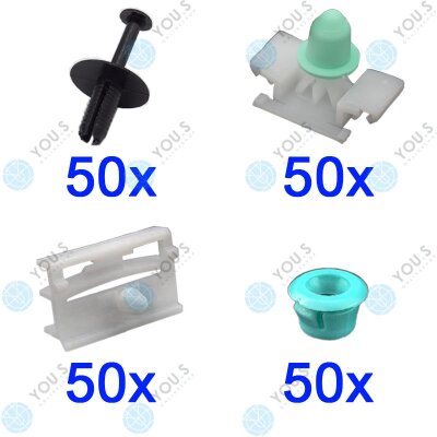 50er SET YOU.S Original Befestigung Clips Spreiznieten...