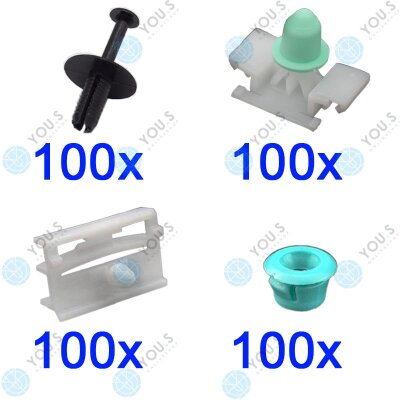 100er SET YOU.S Original Befestigung Clips Spreiznieten...