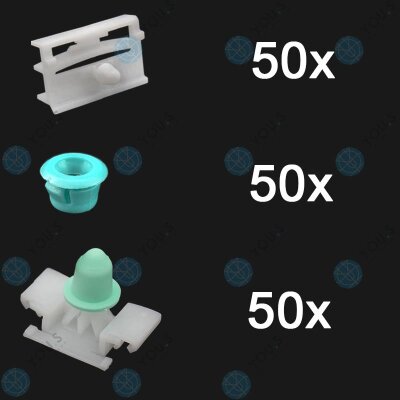 50er SET YOU.S Original Seitenschweller Befestigung Clips kompatibel mit BMW 3er (E36)