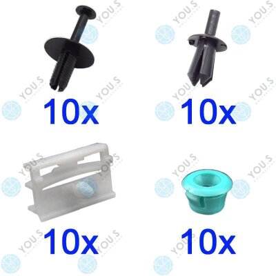 10er SET YOU.S Orig. Befestigung Clips Seitenschweller kompatibel mit BMW 3er E36 E46 E90