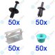 50er SET YOU.S Orig. Befestigung Clips Seitenschweller kompatibel mit BMW 3er E36 E46 E90