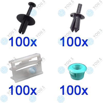 100er SET YOU.S Orig. Befestigung Clips Seitenschweller kompatibel mit BMW 3er E36 E46 E90