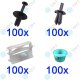 100er SET YOU.S Orig. Befestigung Clips Seitenschweller kompatibel mit BMW 3er E36 E46 E90