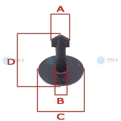 5 x YOU.S Original Unterboden Klemmstift Befestigung Clips kompatibel mit VW Passat (3B2) (3B3) (3B5) (3B6)