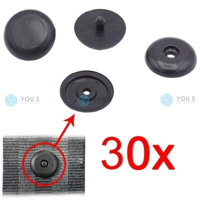 30 x YOU.S Original Gurtstopper Sicherheitsgurt Stopper Clip Universal Schwarz