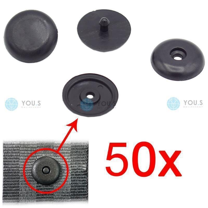 50 x YOU.S Original Gurtstopper Sicherheitsgurt Stopper Clip Universal Schwarz