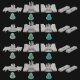 160 x YOU.S Original Zierleisten Dachleisten Montage Clips SET kompatibel mit VW Golf III