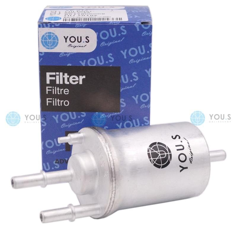 YOU.S Kraftstofffilter Benzinfilter kompatibel mit AUDI SEAT SKODA VW TSI TFSI FSI TTS LPG