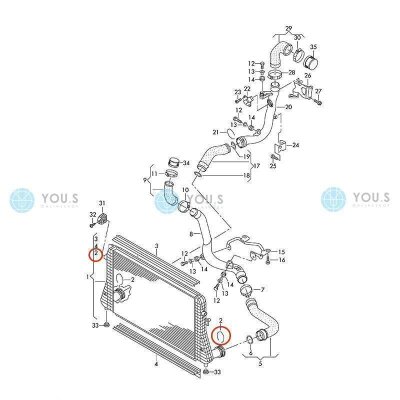 2 x YOU.S Original Sicherungsklammer Ladeluftschlauch für SEAT / VW - 1K0145769D
