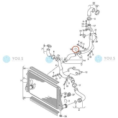 2 x YOU.S Original Sicherung Clips Ladeluftschlauch für SEAT / VW - 1K0145769H