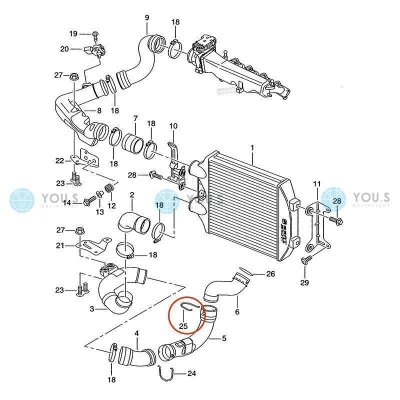 1 x YOU.S Sicherungsklammern Turboschlauch kompatibel mit AUDI kompatibel mit SEAT kompatibel mit SKODA kompatibel mit VW - 1J0145769