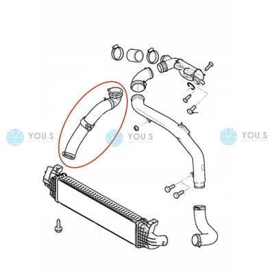 YOU.S Original Ladeluftschlauch Turboschlauch kompatibel mit FORD VOLVO - 6M216K863HB