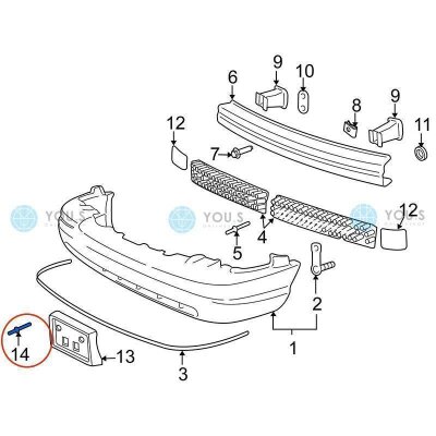 20 x YOU.S Original Blindnieten Clips Stoßstange für CHRYSLER FORD GM - 14063981