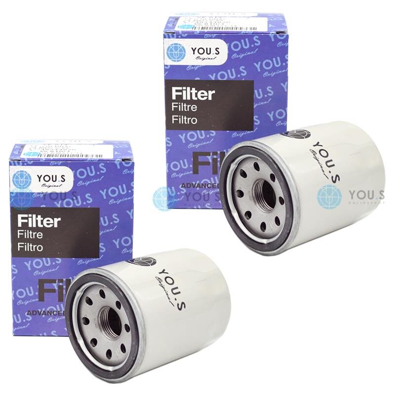 2x YOU.S Ölfilter kompatibel mit CHEVROLET CITROEN FIAT HONDA MAZDA NISSAN PEUGEOT OPEL