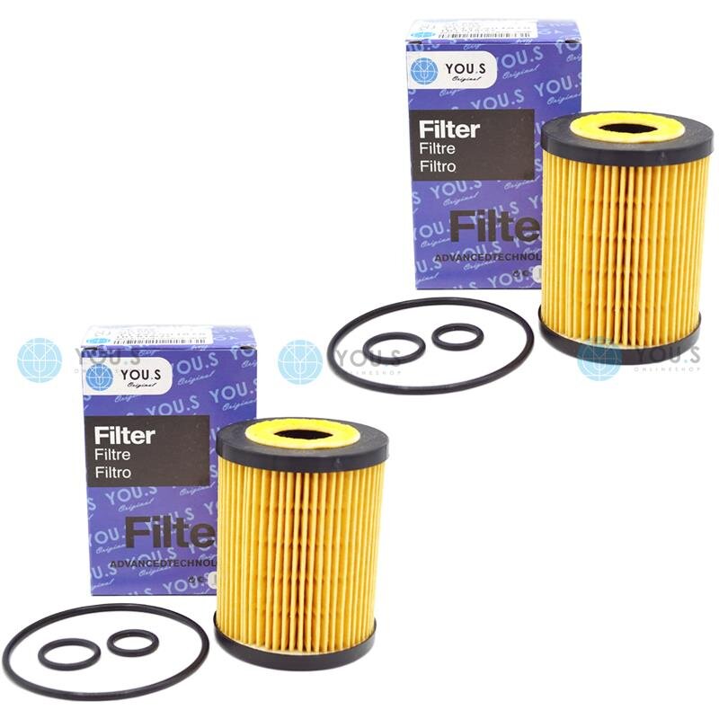 2x YOU.S Ölfilter kompatibel mit BMW 1er (E8_) 3er (E46) (E9_) 5er (E60) X1 X3 (E8_) Z4 (E85)