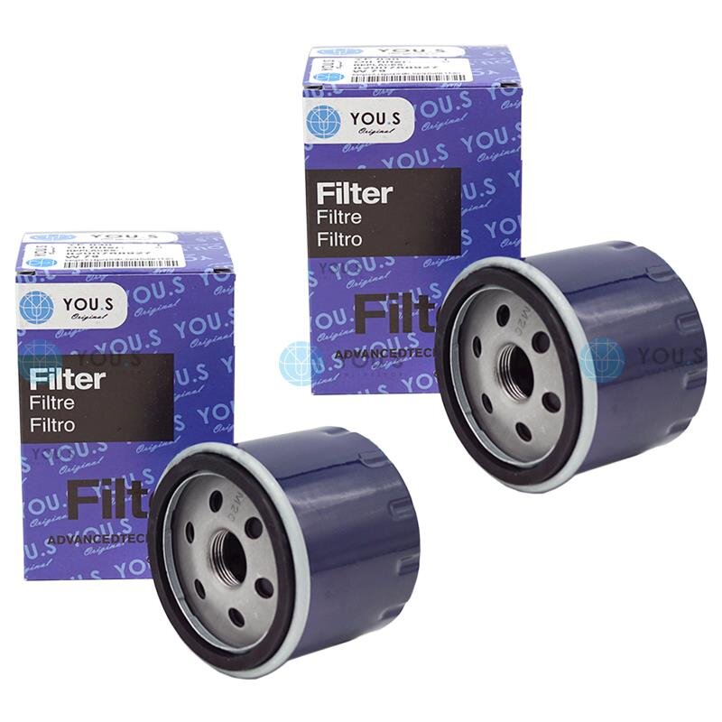 2x YOU.S Ölfilter kompatibel mit DACIA HONDA NISSAN OPEL RENAULT SMART SSANGYONG SUZUKI