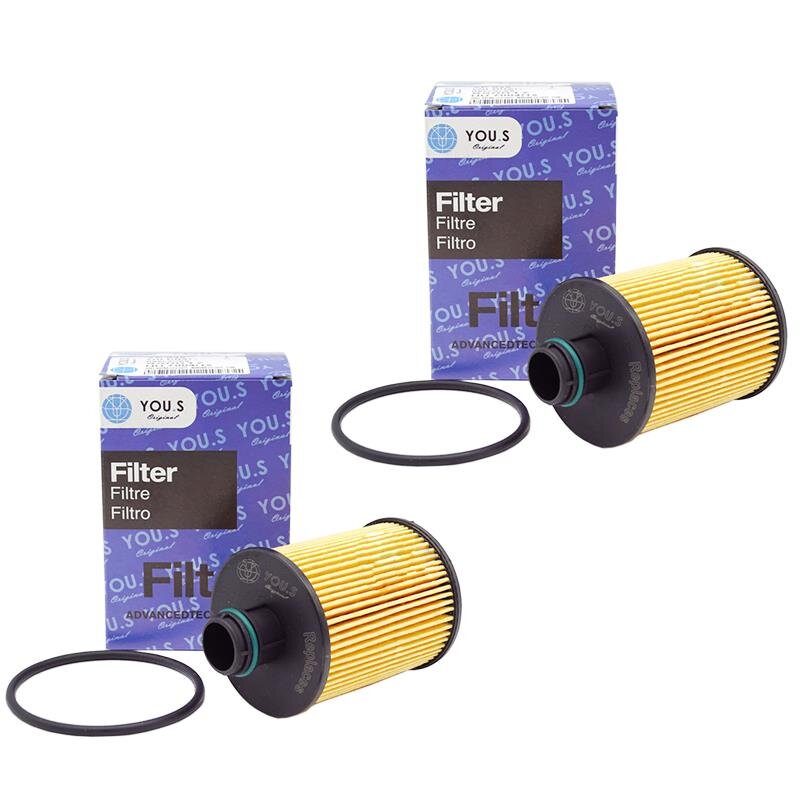 2x YOU.S Original Ölfilter kompatibel mit ALFA ROMEO CHEVROLET FIAT LANCIA OPEL SAAB SUZUKI