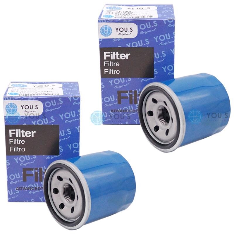 2x YOU.S Ölfilter kompatibel mit DACIA HYUNDAI INFINITI KIA MAZDA NISSAN RENAULT SUBARU