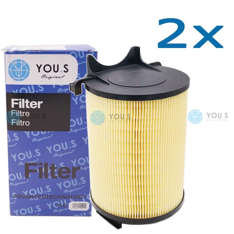 2x YOU.S Luftfilter kompatibel mit AUDI SEAT SKODA VW 1.2 1.4 1.6 2.0 TSI TDI LPG FSI TFSI SDI