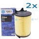 2x YOU.S Luftfilter kompatibel mit AUDI SEAT SKODA VW 1.2 1.4 1.6 2.0 TSI TDI LPG FSI TFSI SDI