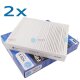 2x YOU.S Innenraumfilter Pollenfilter kompatibel mit AUDI SEAT SKODA VW TDI TSI GTI TFSI