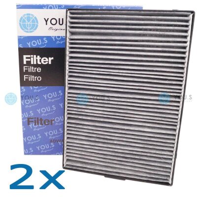 2x YOU.S Innenraum Aktivkohlefilter kompatibel mit...