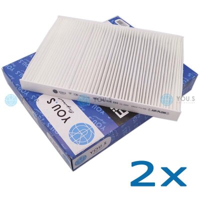 2x YOU.S Innenraumfilter Pollenfilter kompatibel mit AUDI...