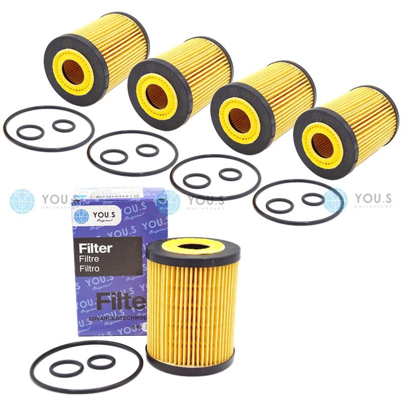 5x YOU.S Ölfilter kompatibel mit BMW 1er (E8_) 3er (E46) (E9_) 5er (E60) X1 X3 (E8_) Z4 (E85)