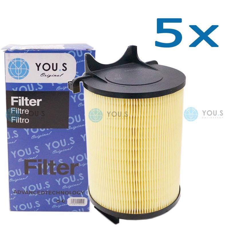 5x YOU.S Luftfilter kompatibel mit AUDI SEAT SKODA VW 1.2 1.4 1.6 2.0 TSI TDI LPG FSI TFSI SDI