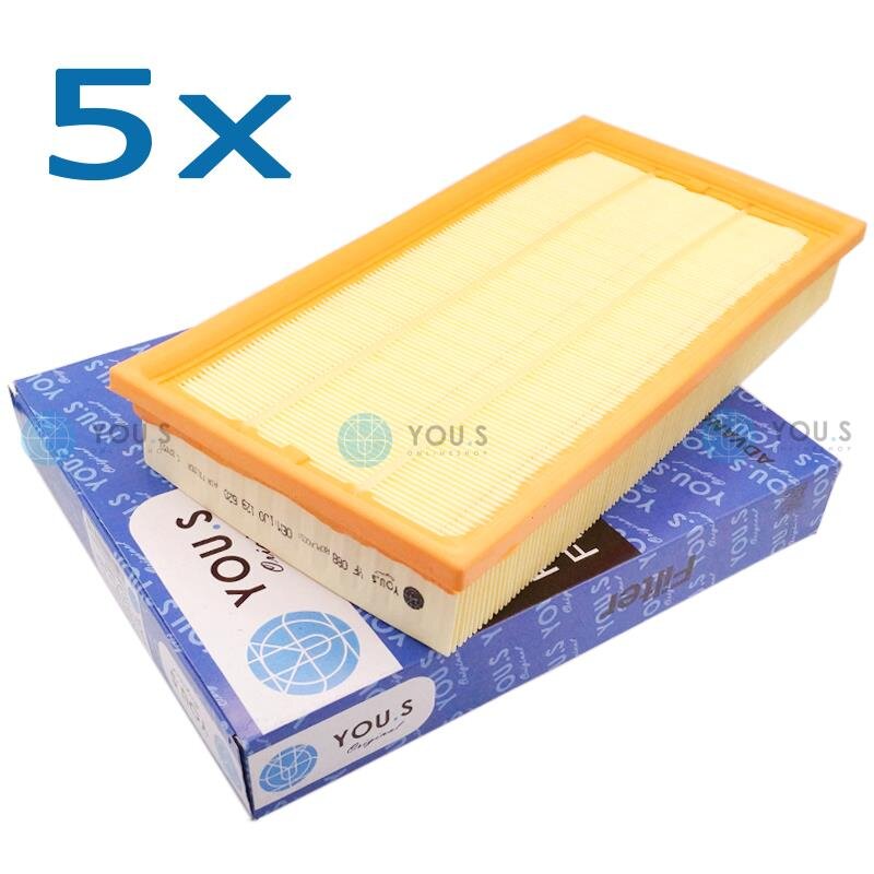 5x YOU.S Original Luftfilter kompatibel mit AUDI SEAT SKODA VW T GTI D TDI FSI SDI