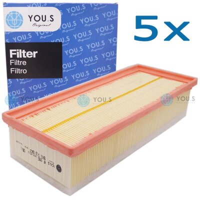 5x YOU.S Luftfilter kompatibel mit AUDI A4 (8K_, B8) A5...
