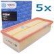 5x YOU.S Luftfilter kompatibel mit AUDI A4 (8K_, B8) A5 (8T_) (8F7) Q5 (8RB) 1.8 2.0 TFSI TDI