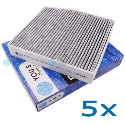 5x YOU.S Aktivkohlefilter kompatibel mit INFINITI 1.5 1.6...
