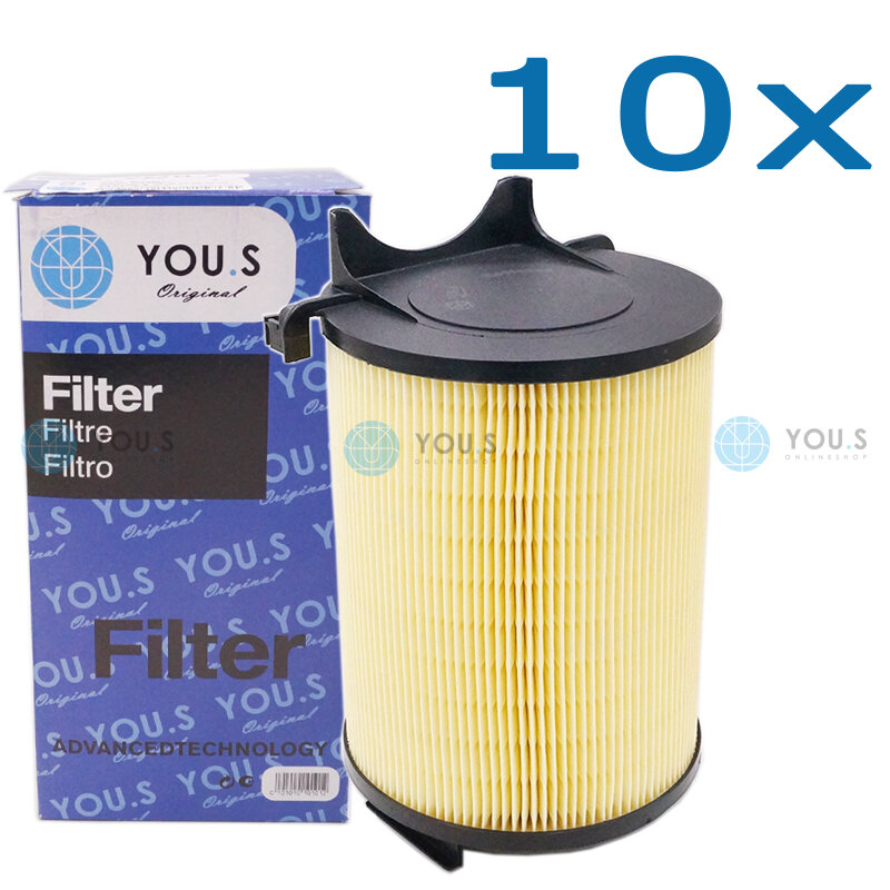 10x YOU.S Luftfilter kompatibel mit AUDI SEAT SKODA VW 1.2 1.4 1.6 2.0 TSI TDI LPG FSI TFSI SDI