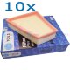 10x YOU.S Luftfilter kompatibel mit MERCEDES SEAT SKODA VW 1.0 1.2 1.4 1.6 LPG Flex BlueMotion