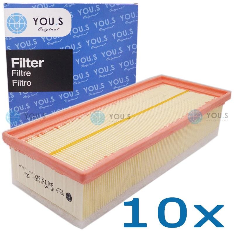 10x YOU.S Luftfilter kompatibel mit AUDI A4 (8K_, B8) A5 (8T_) (8F7) Q5 (8RB) 1.8 2.0 TFSI TDI