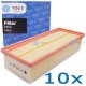 10x YOU.S Luftfilter kompatibel mit AUDI A4 (8K_, B8) A5 (8T_) (8F7) Q5 (8RB) 1.8 2.0 TFSI TDI