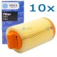 10x YOU.S Luftfilter kompatibel mit MERCEDES-BENZ (W203) (CL203) (S20_) (_209) (_211) (R171)