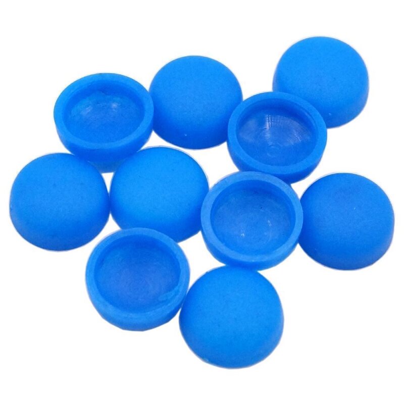 50 x YOU.S Original Kennzeichenhalter Kappen Schraubenkopf Ø 10 mm in Blau für PKW LKW Motorrad