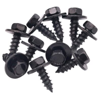 30 x Universal Sechskant Karosserie Schrauben 6,3 x 19 mm Schwarz YOU.S Original