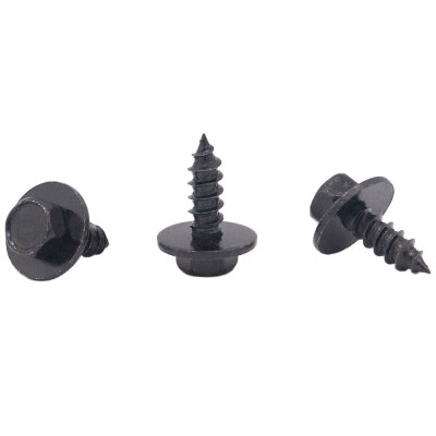 40 x Universal Sechskant Karosserie Schrauben 6,3 x 19 mm Schwarz YOU.S Original