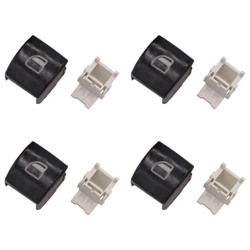 4 x YOU.S Original Fensterheber Schalter Taste ohne Elektronik Hinten Links kompatibel mit BMW