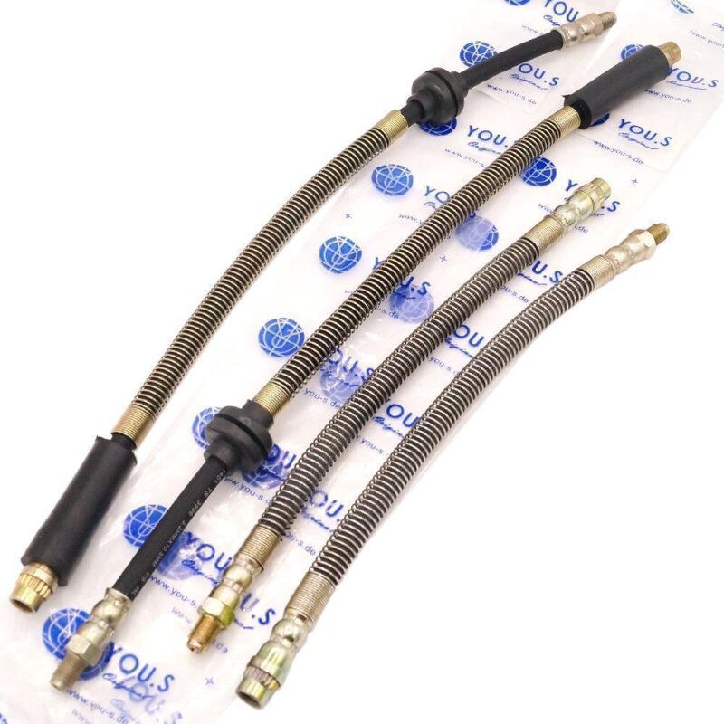 4 x YOU.S Bremsschläuche SET Vorderachse Hinterachse kompatibel mit FIAT LANCIA PEUGEOT - 1472156080 / 1472155080