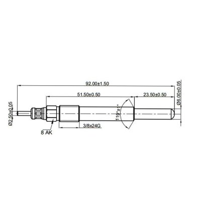 6 x YOU.S Original Glühkerze 3T8706  kompatibel mit CATERPILLAR CAT 24 V