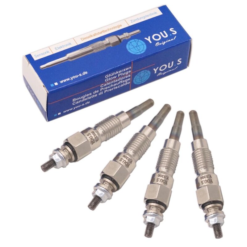 4 x YOU.S Original Glühkerze kompatibel mit KUBOTA 15261-65512 15261-65514 8412